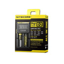 Nitecore Intellicharger D2 LCD 2 Slot Li-ion Battery Charger package